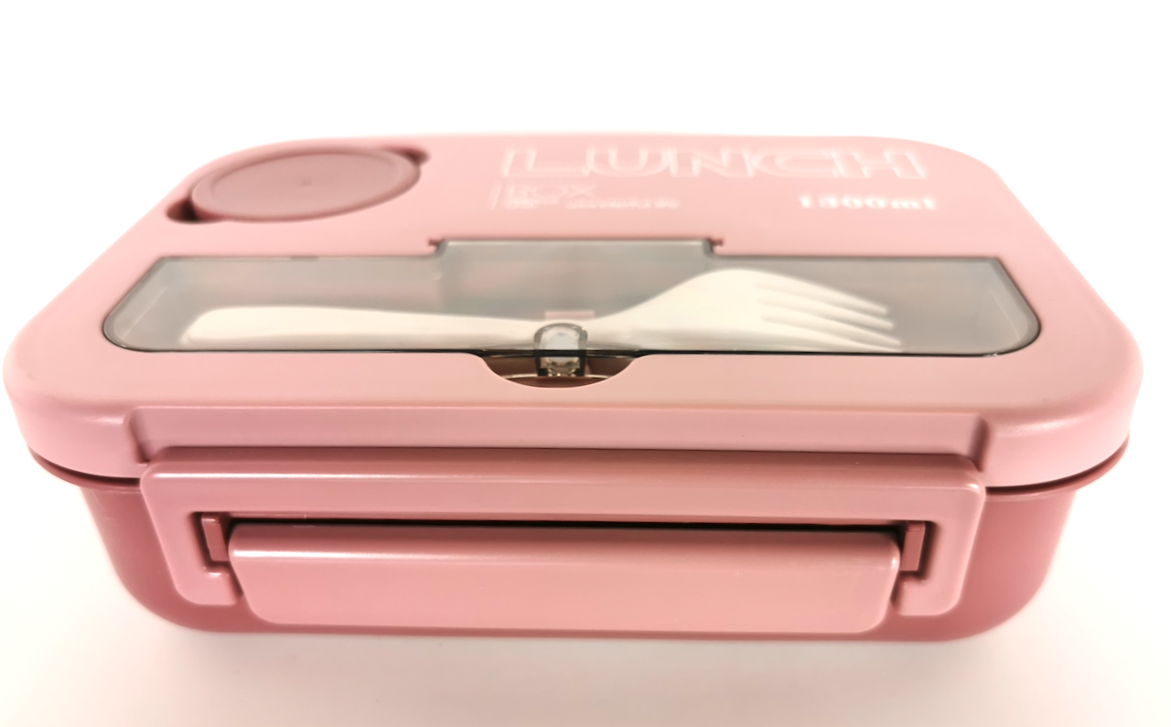 Lancheira com divisões e talheres