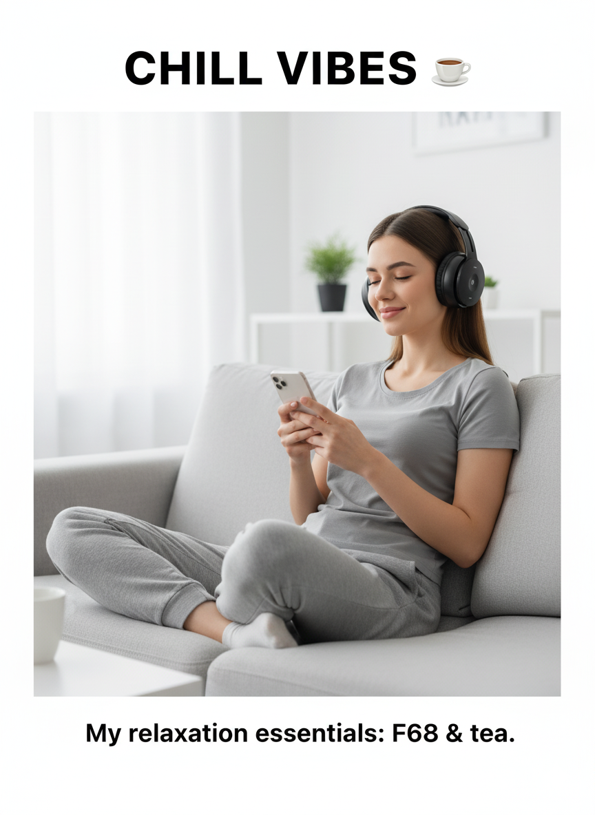 Phones Wireless Sem Fio F68 — Liberdade, Estilo e Som de Alta Definição